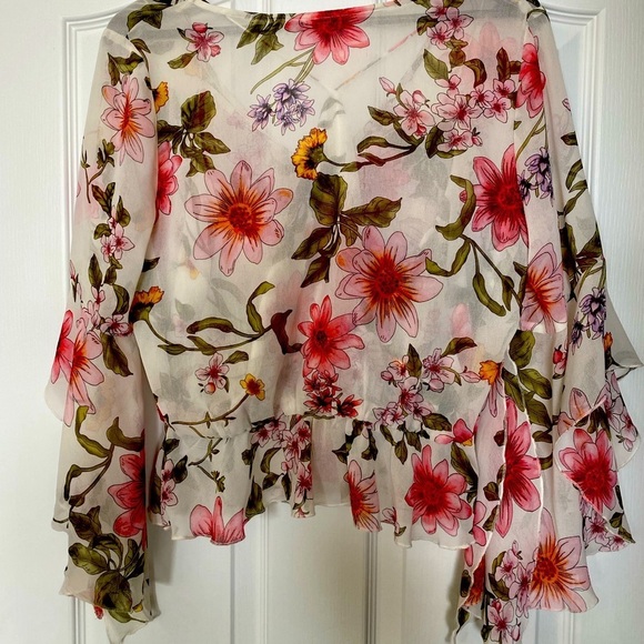 Guess Floral Blouse - Pink and Green - Picture 3 of 4